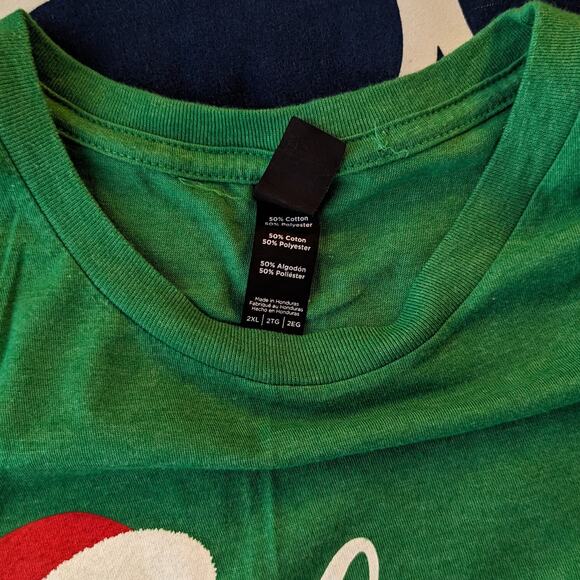 Men's Graphic Tee 2XL Green Classic Casual Big & Tall Cotton - Picture 4 of 4